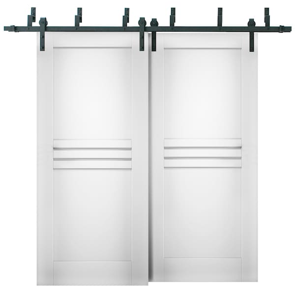Vdomdoors Barn Interior Door, Chocolate MELA7444BBB-WS-84 - main
